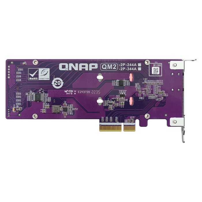 QNAP QM2-2P-344A 2x M.2 NVMe SSD PCIe x4 razširitvena kartica - slika 4