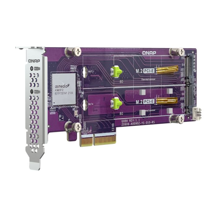 QNAP QM2-2P-344A 2x M.2 NVMe SSD PCIe x4 razširitvena kartica - slika 2
