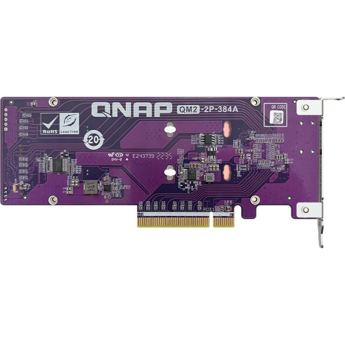 QNAP QM2-2P-384A 2x M.2 NVMe SSD PCIe x8 razširitvena kartica - slika 6