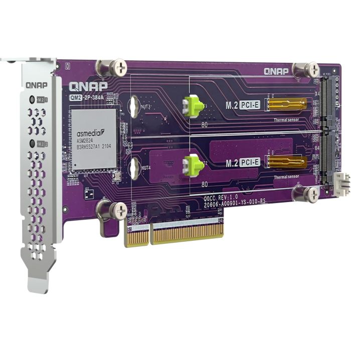 QNAP QM2-2P-384A 2x M.2 NVMe SSD PCIe x8 razširitvena kartica - slika 5
