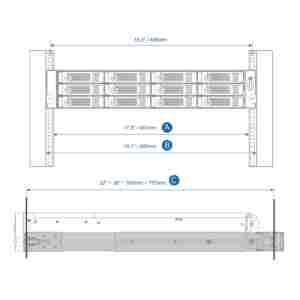 QNAP RAIL-B02 rail kit komplet vodil za NAS