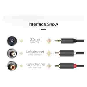 Ugreen kabel 3.5mm na 2x RCA 2M - 10510