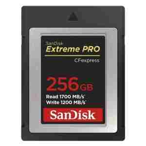 SanDisk Extreme PRO CFexpress Tip B, 256GB, 1700MB/s Branje, 1200MB/s Zapisovanje
