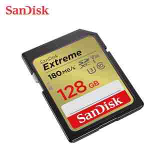 SanDisk Extreme 128GB SDXC spominska kartica + 1 leto RescuePRO Deluxe do180MB/s & 90MB/s branje/zap