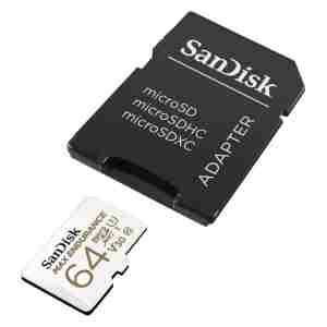 SanDisk 64GB MAX ENDURANCE microSD spominska kartica z adapterjem