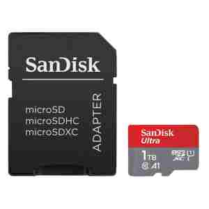 SanDisk 1TB Ultra microSD UHS-I spominska kartica z adapterjem