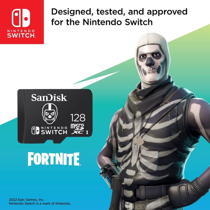 SanDisk Nintendo MicroSD UHS I Card - Fortnite Edition, Skull Trooper, 128GB - slika 4
