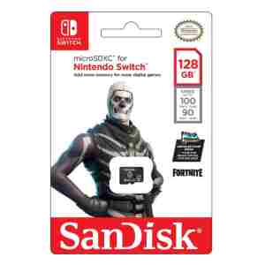 SanDisk Nintendo MicroSD UHS I Card - Fortnite Edition, Skull Trooper, 128GB