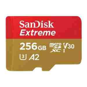 SanDisk 256GB Extreme microSDXC UHS-I spominska kartica z adapterjem