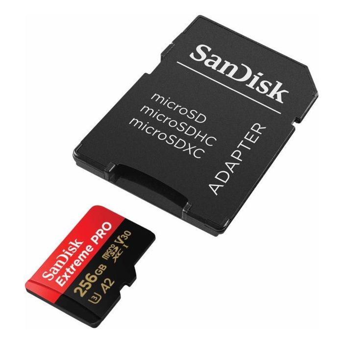 SanDisk 256GB Extreme PRO microSDXC UHS-I spominska kartica z adapterjem - slika 2