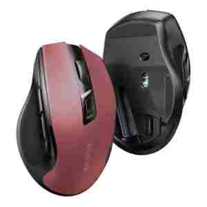 Brezžična miška UGREEN Bluetooth 5.0 in 2,4 Ghz z USB sprejemnikom - rdeča