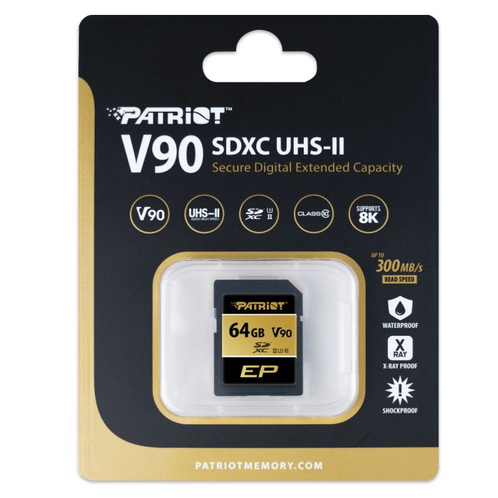 Patriot 64GB SDXC UHS-II Class10 SD kartica, 300/260 MB/s - slika 4
