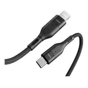 VEGER CL01 pleteni kabel USB-C na Lightning, 1,2m, črn
