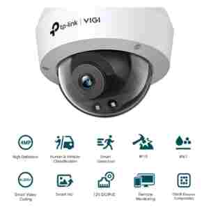 TP-LINK VIGI 4MP IR Dome mrežna kamera (do 2560 × 1440 H.265+ 30fps)