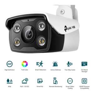 TP-LINK VIGI 4MP zunanja Full-Color Bullet mrežna kamera (do 2560 × 1440 H.265+ 30fps)