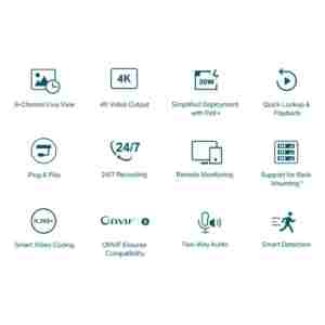 TP-LINK VIGI 8-kanalni omrežni video snemalnik PoE+