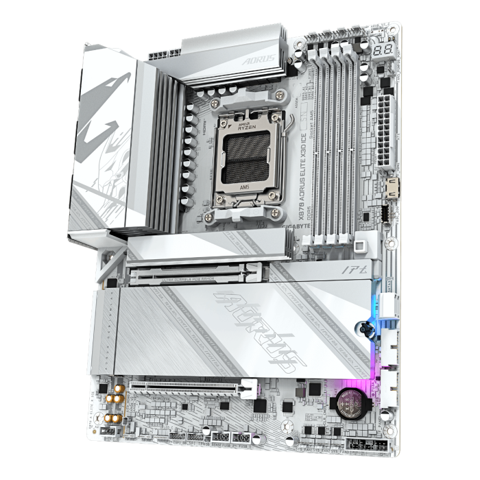 GIGABYTE X870 AORUS ELITE X3D ICE, DDR5, SATA3, USB4, DP, 5GbE, WiFi 7, AM5 ATX - slika 4