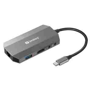 Sandberg USB-C 6 v 1 Travel Dock priklopna postaja