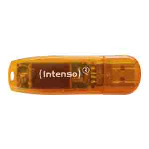 Intenso 64GB Rainbow Line USB 2.0 spominski ključek - Oranžen