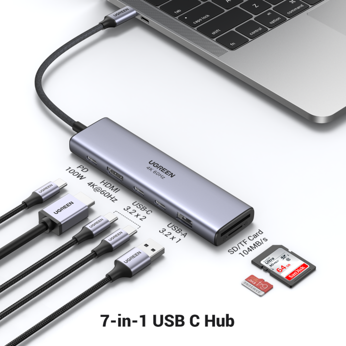 Ugreen 7 v 1 USB-C hub - slika 3