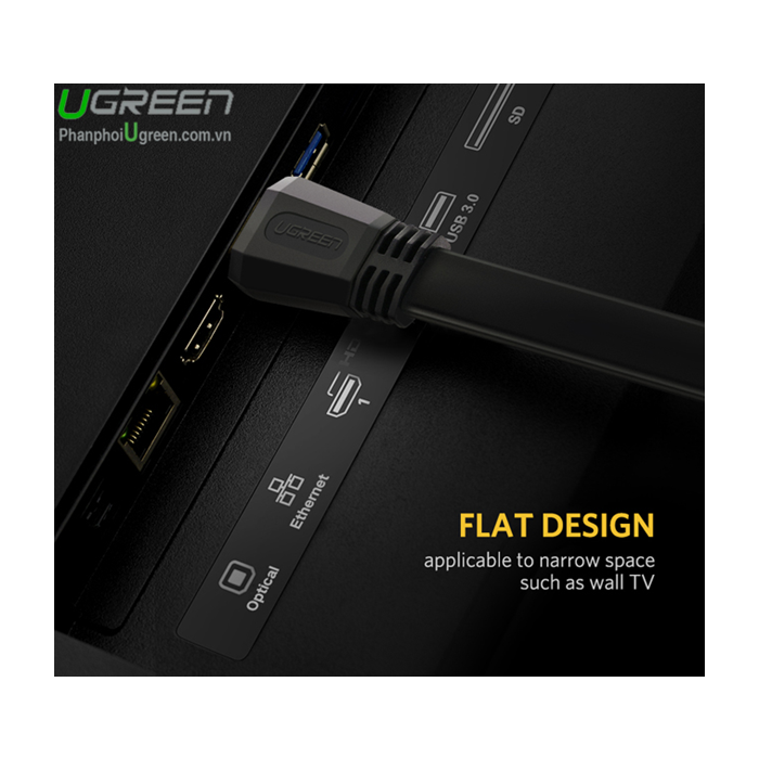 Ugreen HDMI 2.0 Flat kabel 1.5m - box - slika 2