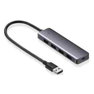 Ugreen USB Hub, USB 3.0, 4-portni srebrn - box