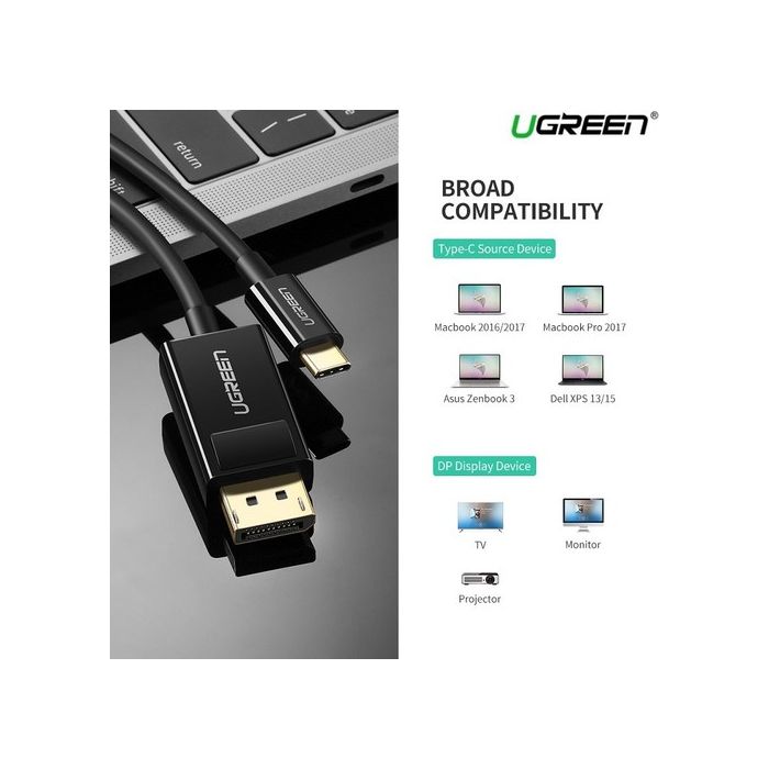 Ugreen kabel USB-C v DP 4K (DisplayPort) 1.5M - polybag - slika 4