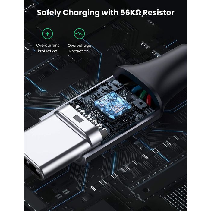 UGREEN USB A 2.0 na USB 3.0 tip C kabel 1.5m (črn) - polybag - slika 5