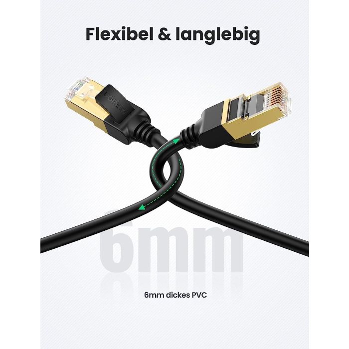Ugreen Cat7 RJ45 gigabitni mrežni kabel 10 Gbps, 600 Mhz/s 2m - slika 2