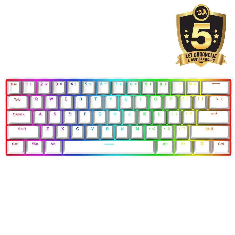 REDRAGON DRAGONBORN K630 RGB MEHANSKA TIPKOVNICA, BELA - slika 5