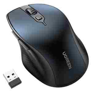 Brezžična miška UGREEN Bluetooth 5.0 in 2,4 Ghz z USB sprejemnikom s 5 gumbi za MacBook, PC, namizni