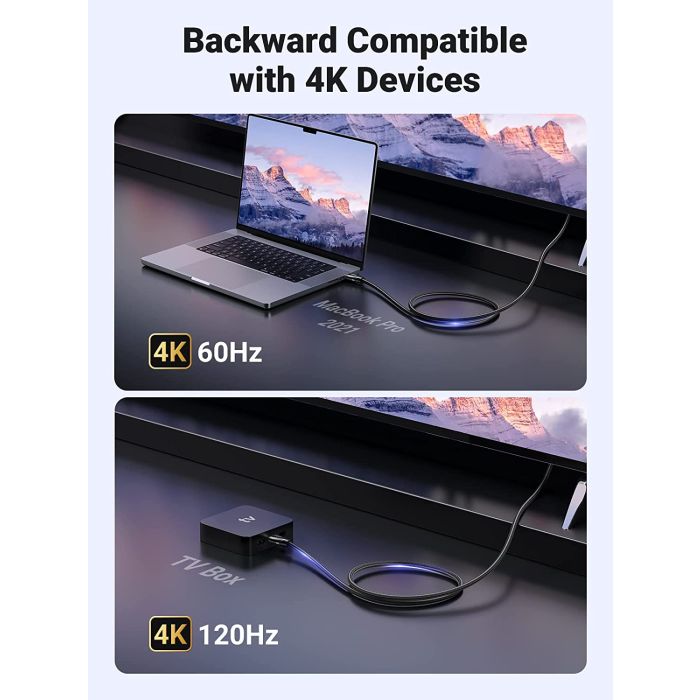 Ugreen 8K HDMI kabel 2.1 8K@60Hz 4K@120Hz, 3M - polybag - slika 5