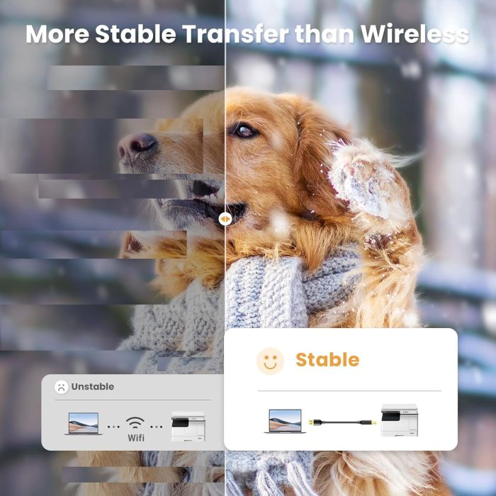 Ugreen tiskalniški kabel USB 2.0 - USB A v USB B, 5M - slika 4