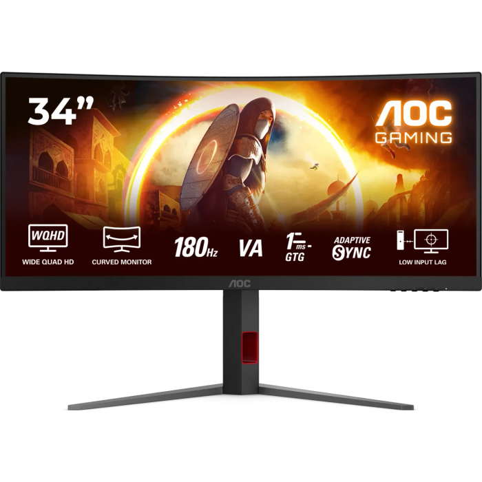 AOC Gaming CU34G4 34 WQHD 3440 x 1440 1ms 180Hz HDR10 ukrivljen monitor