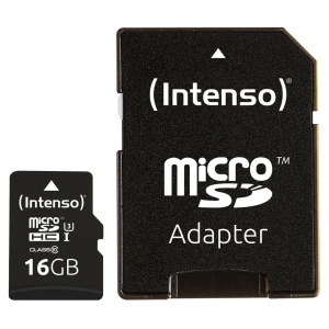 Spominska kartica microSDXC 16GB Intenso 90MB/s/45MB/s V10 UHS-I +adapter (3433470)