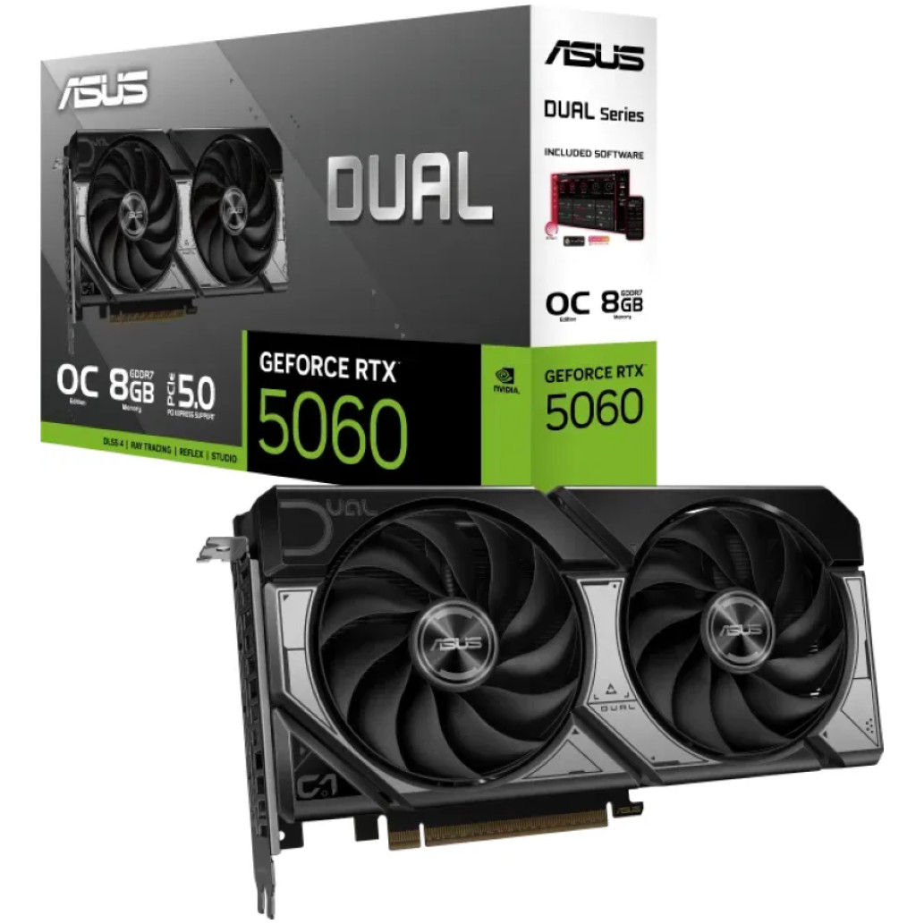 Grafična kartica nVidia RTX5060 Asus Dual - 8GB GDDR7 (90YV0N12-M0NA00)
