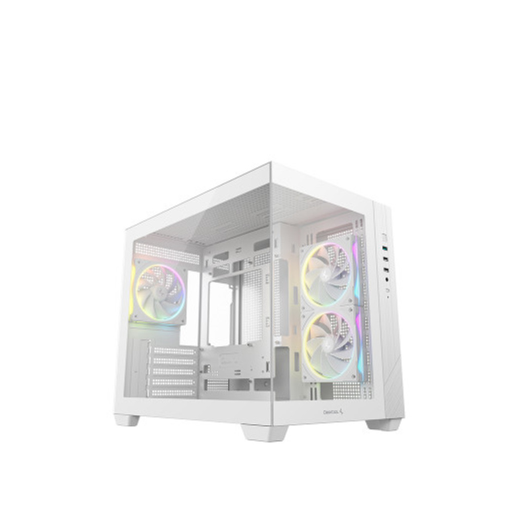Ohišje Deepcool CG330 3F WH microATX - bel RGB