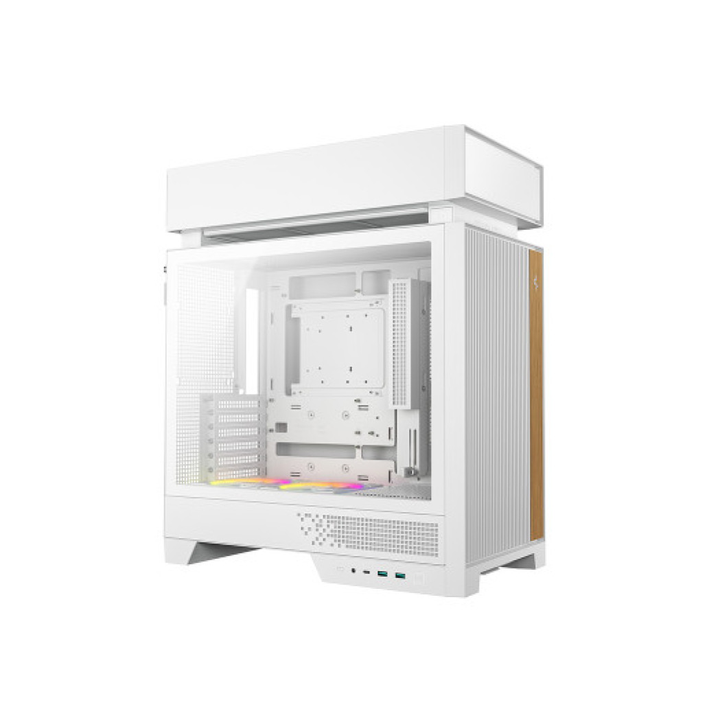 Ohišje Deepcool CL600-WH MidiATX - bel ARGB - slika 2