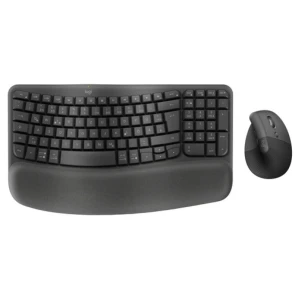 Tipkovnica in miš Logitech Bluetooth + USB ergonomska Wave Keys in Lift COMBO SLO grafitna (920-013635)