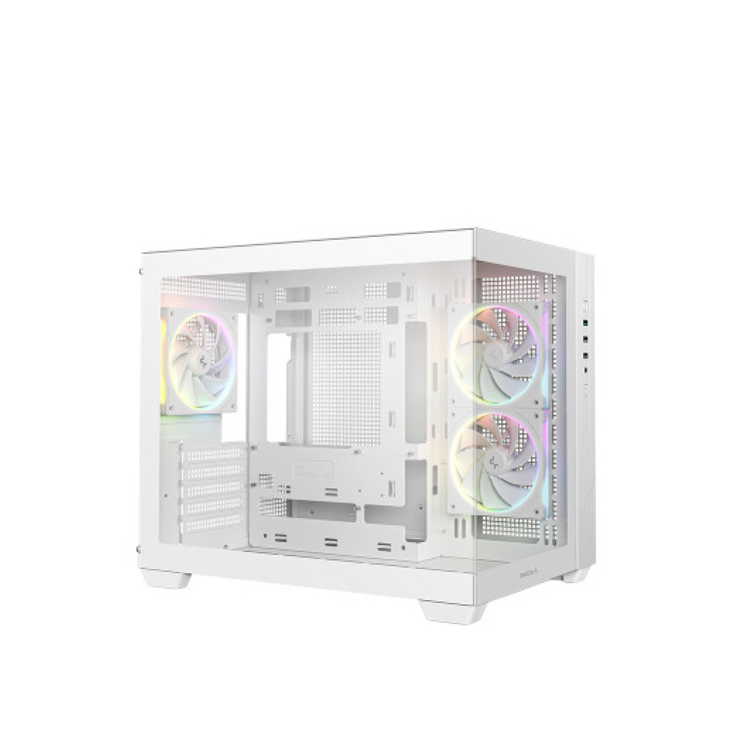 Ohišje Deepcool CG330 3F WH microATX - bel RGB - slika 2