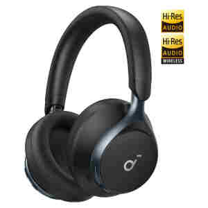 Slušalke brezžične Anker naglavne BT/1x3,5mm Soundcore Space One črna ANC (A3035G11)