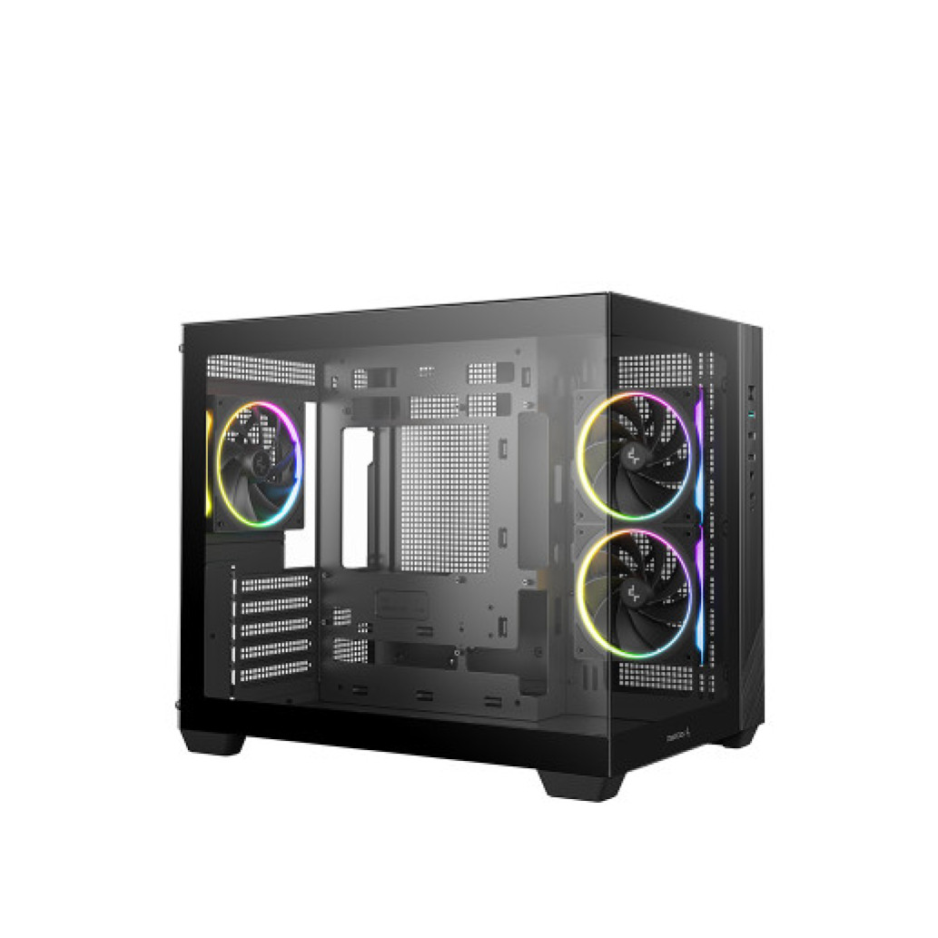 Ohišje Deepcool CG330 3F microATX - črna RGB - slika 2