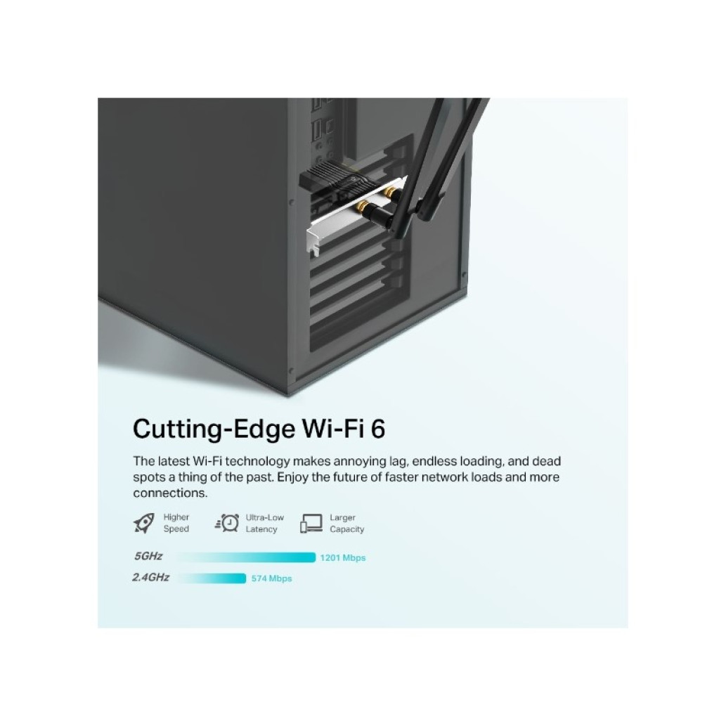 Brezžični mrežni adapter PCIe TP-Link Archer TX20E WiFi 6 AX1800 2x antena BT 5.2 (Archer TX20E) - slika 3