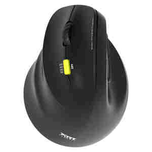 Miš brezžična + Bluetooth ergonomska Port Ergo 2400DPI za levičarje 5 gumbov črna (910008)