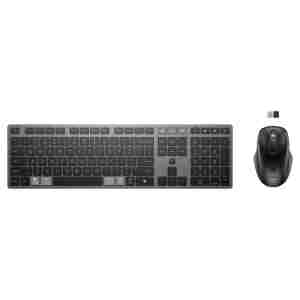 Tipkovnica in miš HP brezžična + Bluetooth 725 Multi Polnilna SLO črna/siva stausne lučke nizka (9T5B0UT#BED)