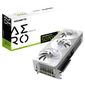 Grafična kartica nVidia RTX5070Ti GigaByte AERO OC bela - 16GB GDDR7 (GV-N507TAERO OC-16GD)