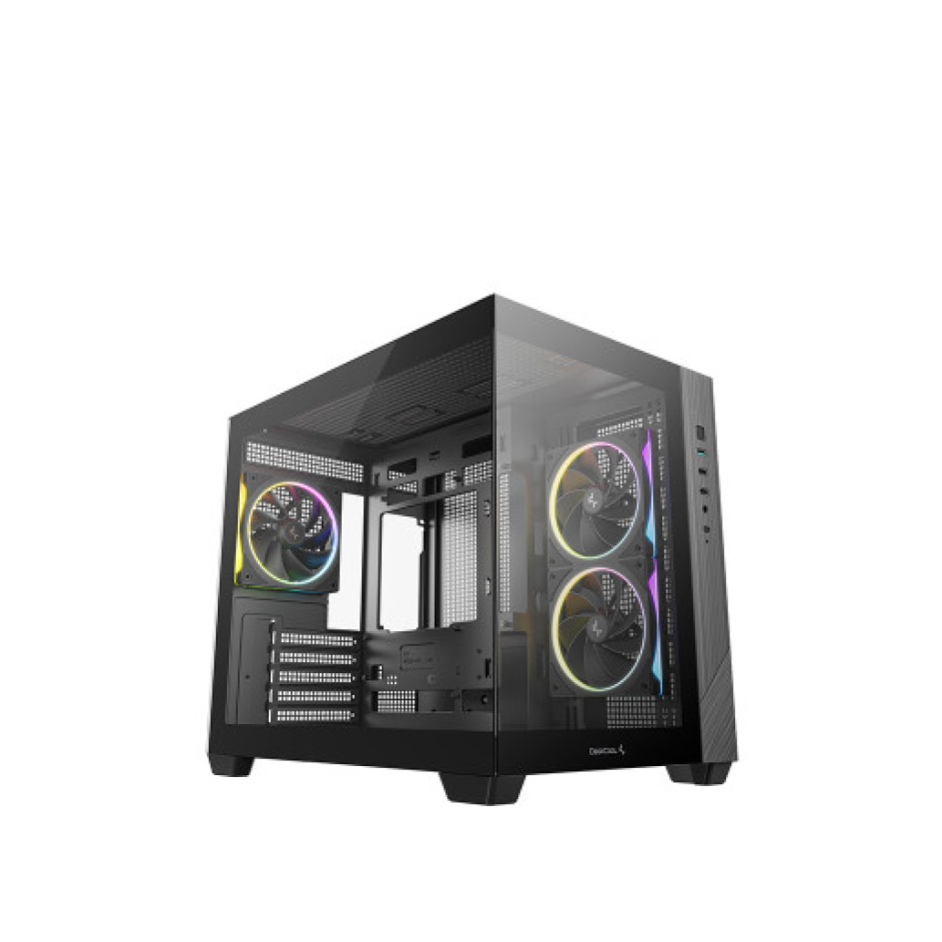 Ohišje Deepcool CG330 3F microATX - črna RGB