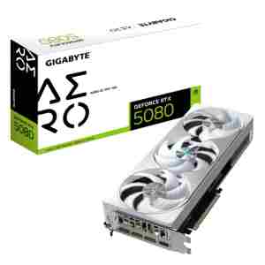 Grafična kartica GIGABYTE GeForce RTX 5080 AERO OC 16G, 16GB GDDR7, PCI-E 5.0