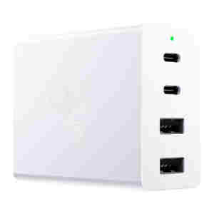 Stenski polnilec Razer 4-port USB-C 130W GaN, 2x USB-C PD 100W, 2x USB-A, bel