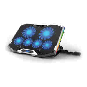 Hladilno stojalo za prenosnik do 17.3", 6x tih ventilator, RGB, Ewent EW1260